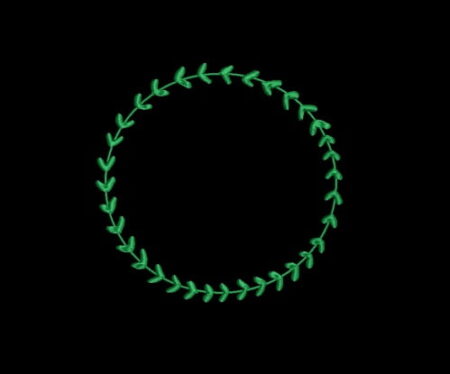 Matriz De Bordado Moldura Folhas para bordar.