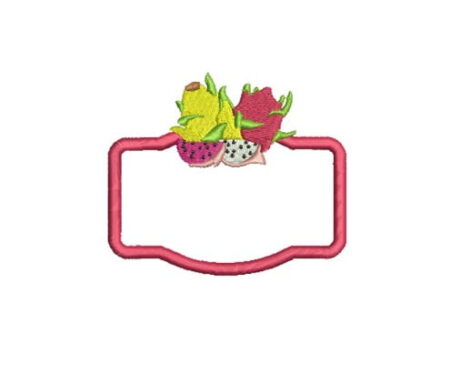 Matriz De Bordado Fruta Pitaya para Bordar. Moldura