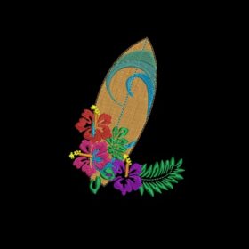 Matriz De Bordado Prancha De Surf para bordar. 