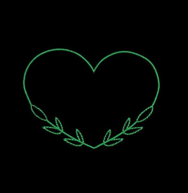 Matriz De Bordado Coração Vazio Para Bordar