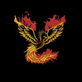 Matriz De Bordado Fênix Para Bordar. 