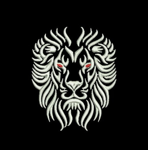 Matriz De Bordado Leão Tribal Para Bordar. 
