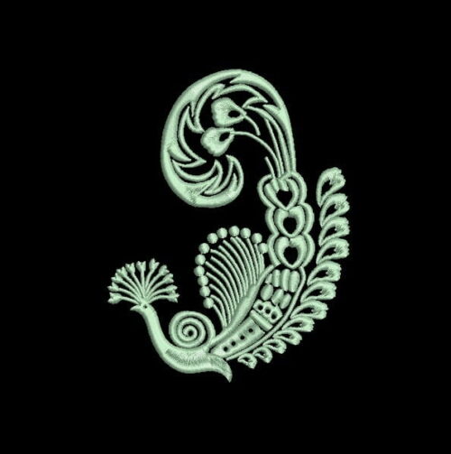 Matriz De Bordado Pavão Para Bordar.