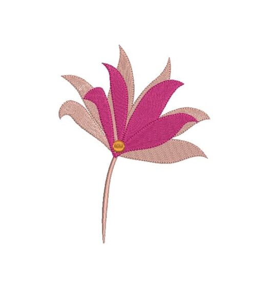 Matriz De Bordado Flor Com Pétalas Rosas para bordar. 