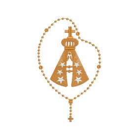 Matriz De Bordado Nossa Senhora Com Terço para Bordar.