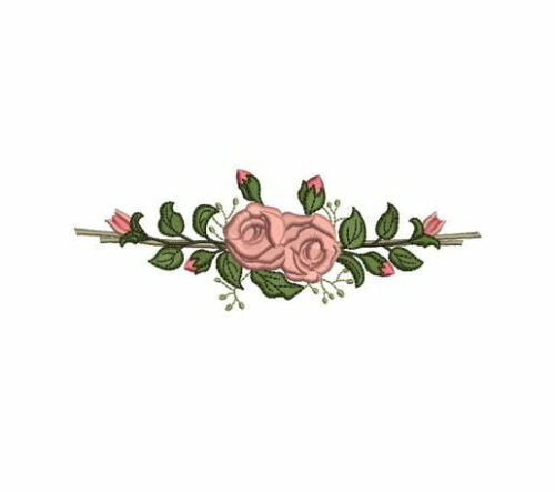 Matriz De Bordado Rosas Com Galho para bordar