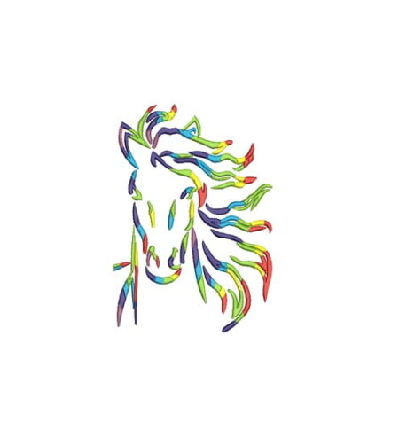 Matriz De Bordado Cavalo Colorido para bordar.2