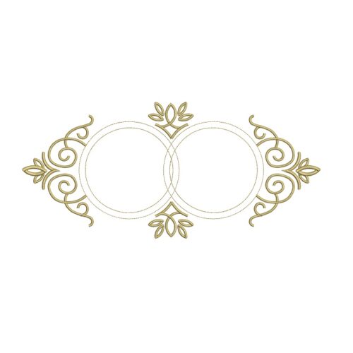 Matriz de Bordado Círculo Arabesco para bordar. 