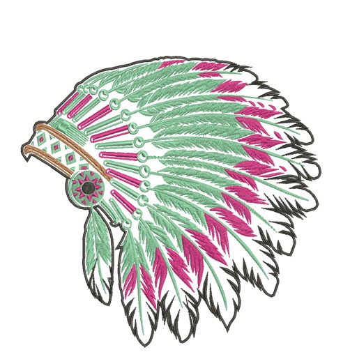 matriz-de-bordado-Cocar-indigena