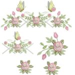 matriz-de-bordado-moldura-flores-toalha