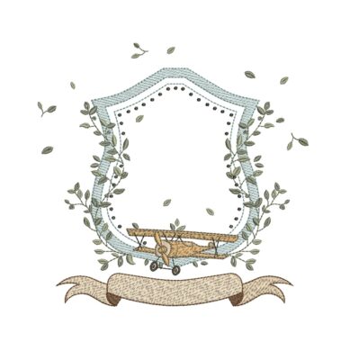 Matriz de Bordado - Alfabeto Avião Moldura - Imagem 4