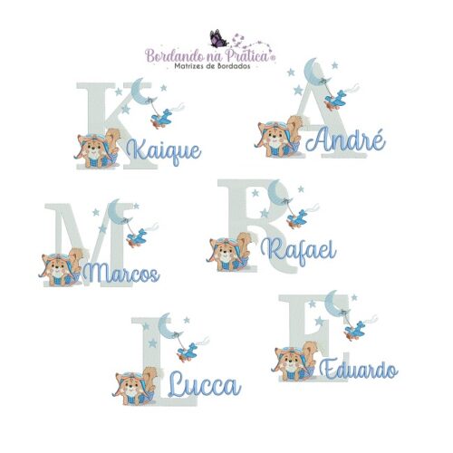 matriz de bordado alfabeto nomes sobreposto raposinha para bordar bordando na pratica