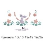 Matriz de Bordado Hora do Banho Sereia para bordar