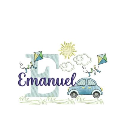 Matriz de Bordado 115 Nomes Carro e Pipa - Imagem 5