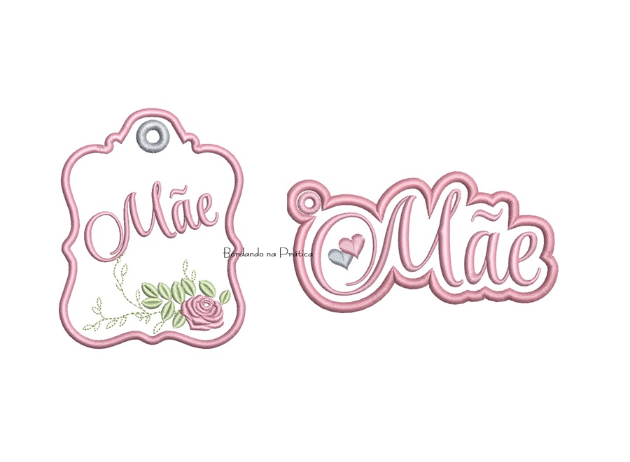 Matriz de bordado chaveiros mae com rosas para bordar Matriz de bordado chaveiros mae com rosas para bordar