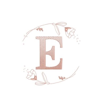 Matriz de Bordado Alfabeto Flores - Imagem 2