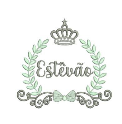 Matriz de Bordado - Coleção Nomes Moldura Coroa Menino - Imagem 11