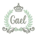 Matriz de Bordado - Coleção Nomes Moldura Coroa Menino - Imagem 4