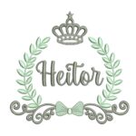 Matriz de Bordado - Coleção Nomes Moldura Coroa Menino - Imagem 6