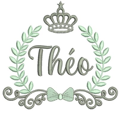 Matriz de Bordado - Coleção Nomes Moldura Coroa Menino - Imagem 5