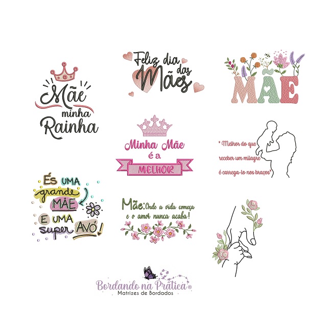 Matriz de bordado colecao dia das mães para bordar Matriz de bordado colecao dia das mães para bordar