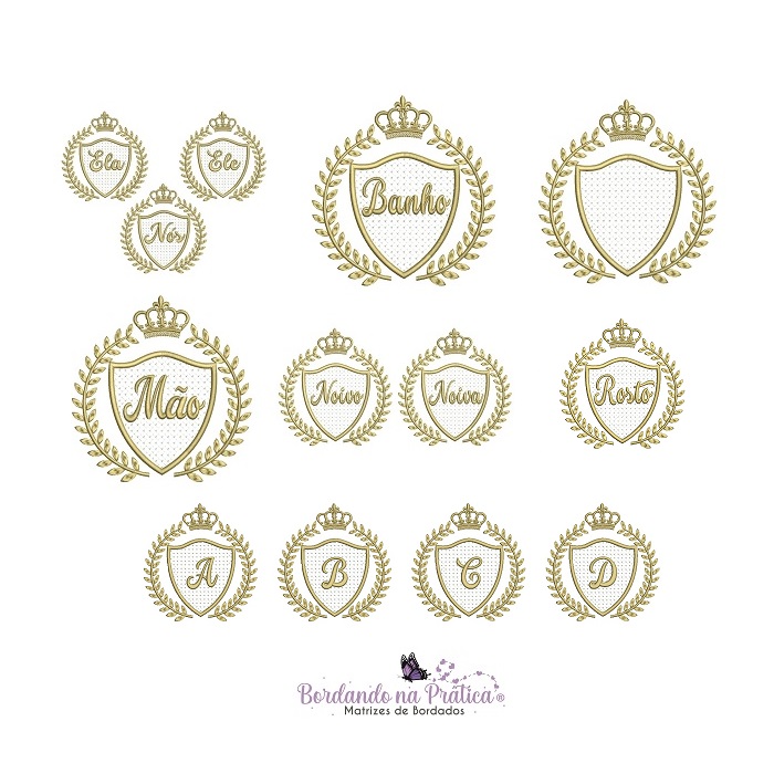 matriz de bordado coleção moldura coroa aplique para bordar BP matriz de bordado coleção moldura coroa aplique para bordar BP