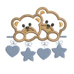 Matriz de Bordado Alfabeto Ursinho Varal - Imagem 6