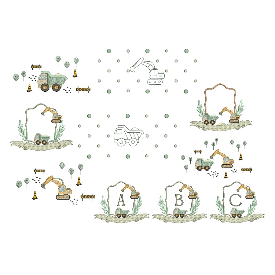 matriz de bordado Coleção Construção para bordar matriz de bordado Coleção Construção para bordar