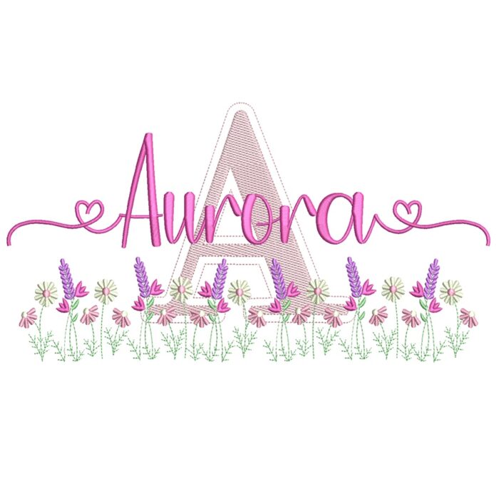 Matriz de Bordado Nome Aurora para bordar Matriz de Bordado Nome Aurora para bordar