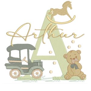 Matriz de Bordado Nome Arthur para bordar