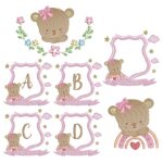 Matriz de bordado Coleção Ursinha para bordar