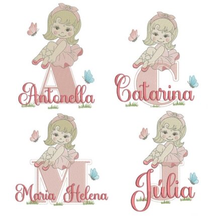 matriz de bordado colecao nomes bailarina para bordar