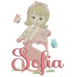 matriz de bordado sofia bailarina para bordar