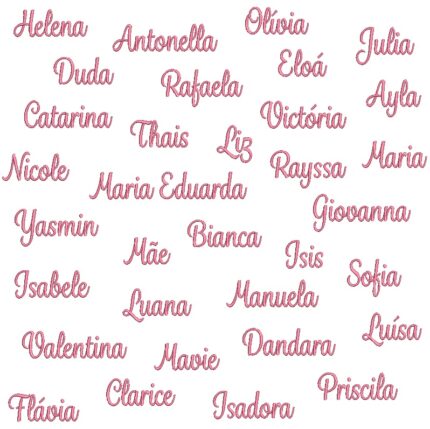 Matriz de Bordado Coleção Nomes Femininos em letra cursiva para bordar