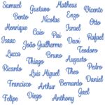 Matriz de Bordado Coleção Nomes Masculinos Letra Cursiva para bordar