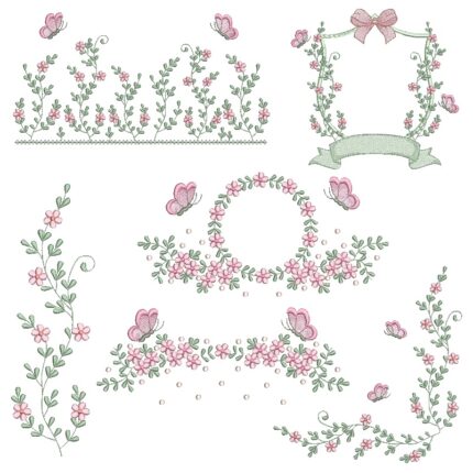 Matriz de bordado Coleção Folhas para bordar