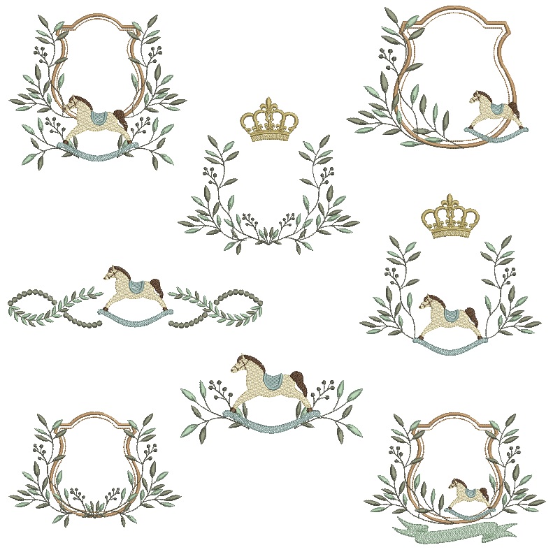 Matriz de Bordado Coleção Moldura com Cavalinho para bordar Matriz de Bordado Coleção Moldura com Cavalinho para bordar