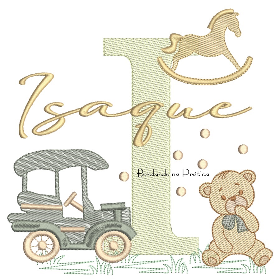 Matriz de Bordado Nome Isaque Brinquedos de Infância Matriz de Bordado Nome Isaque Brinquedos de Infância
