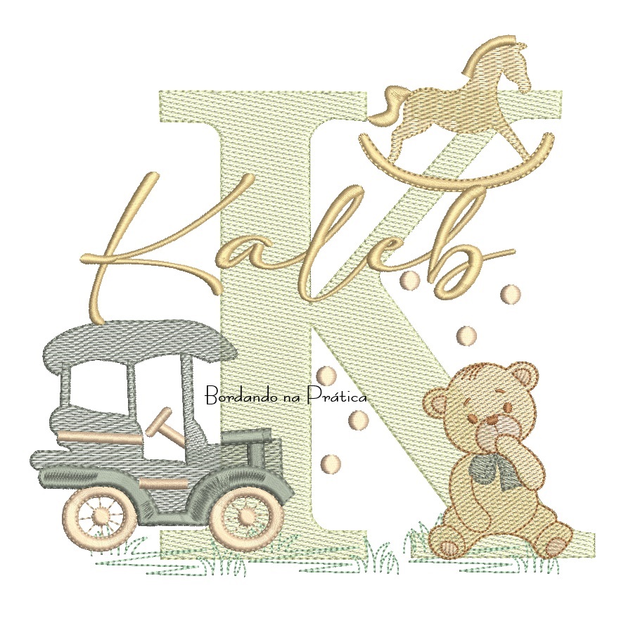 Matriz de Bordado Nome Kaleb Brinquedos de Infância Matriz de Bordado Nome Kaleb Brinquedos de Infância