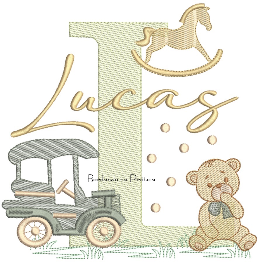Matriz de Bordado Nome Lucas Brinquedos de Infância Matriz de Bordado Nome Lucas Brinquedos de Infância