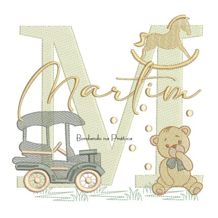 Matriz de Bordado Nome Martim Brinquedos de Infância