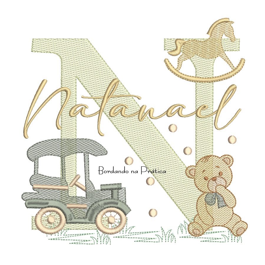 Matriz de Bordado Nome Natanael Brinquedos de Infância Matriz de Bordado Nome Natanael Brinquedos de Infância
