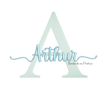 Matriz de bordado nome arthur para bordar