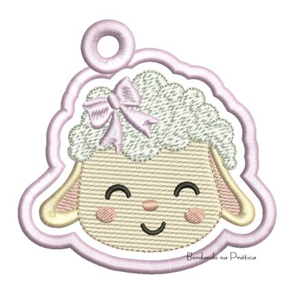 Matriz de Bordado Chaveiro Ovelhinha
