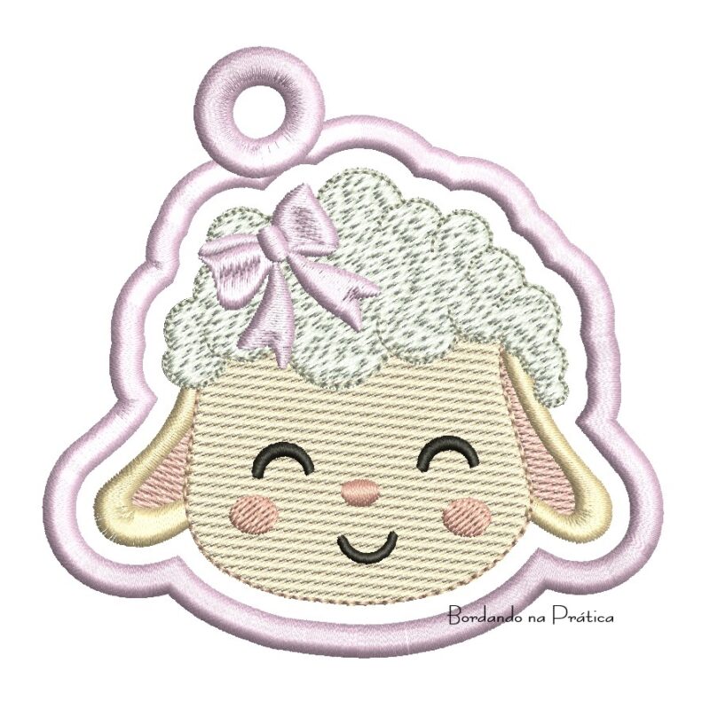 Matriz de Bordado Chaveiro Ovelhinha