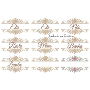 Matriz de Bordado Coleção Arabesco Entremeio Toalha