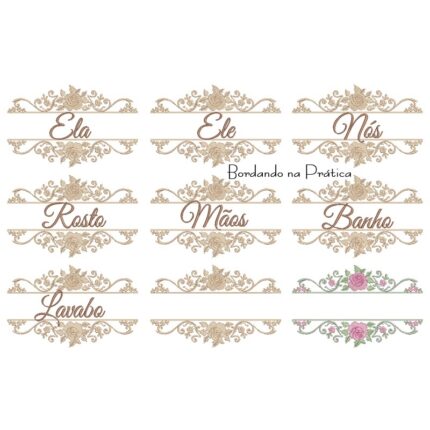 Matriz de Bordado Coleção Arabesco Entremeio Toalha