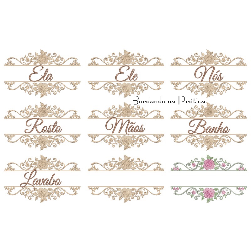 Matriz de Bordado Coleção Arabesco Entremeio Toalha