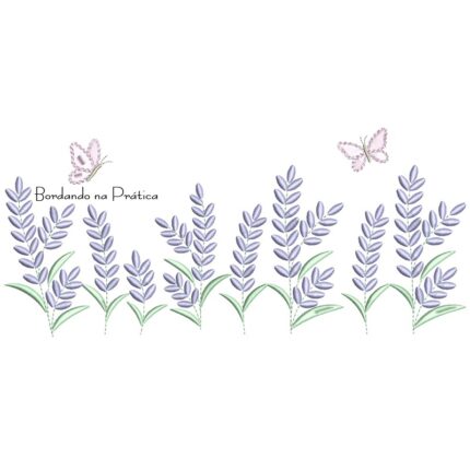 Matriz de Bordado Jardim Lavanda