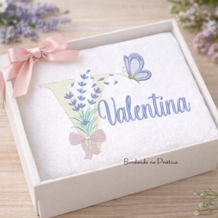 matriz de bordado Nome valentina para bordar com lavanda Bordando na pratica